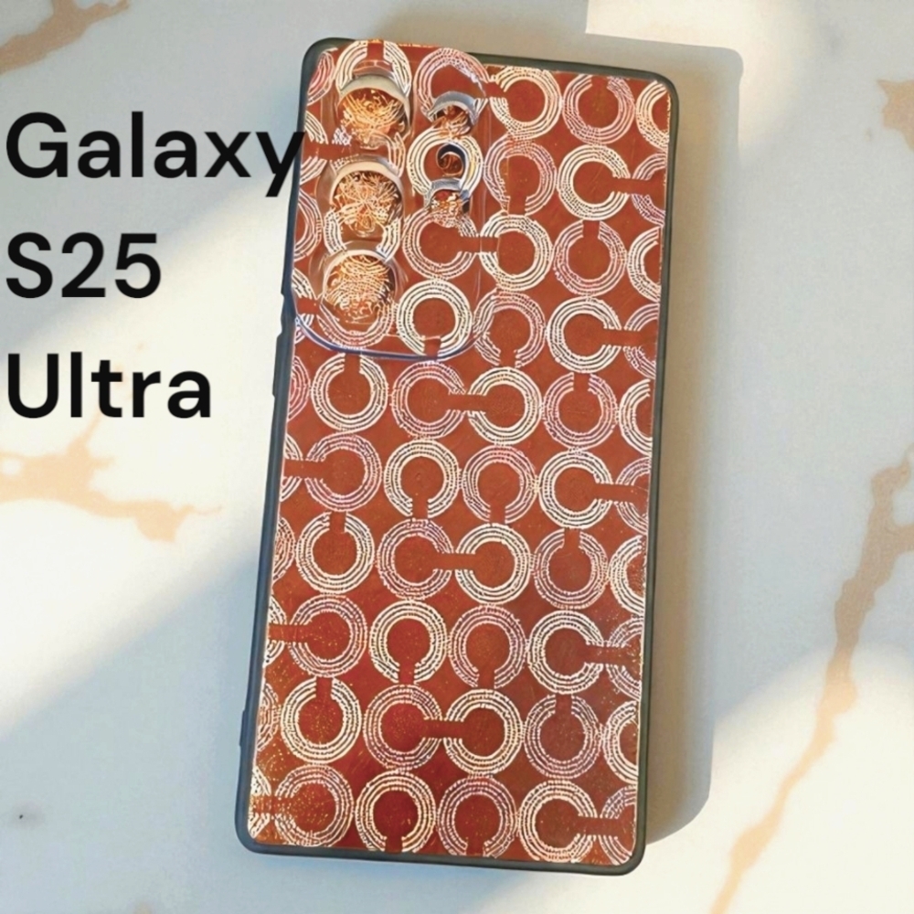 Designer Inspired Circle Pattern Phone Case for Galaxy S25 Ultra